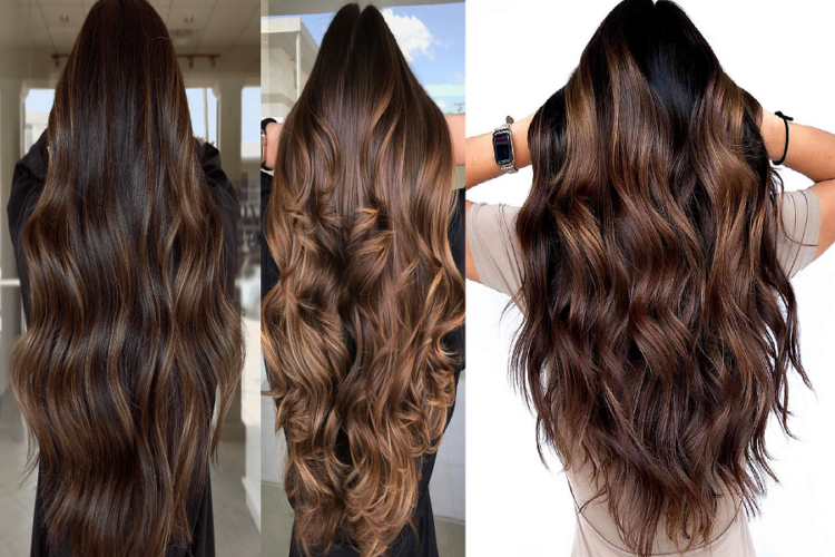 chocolate brown balayage