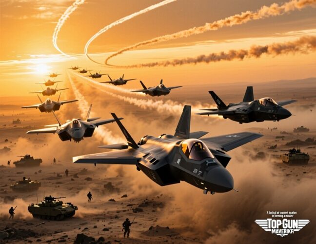 Tactical air support squadron in action